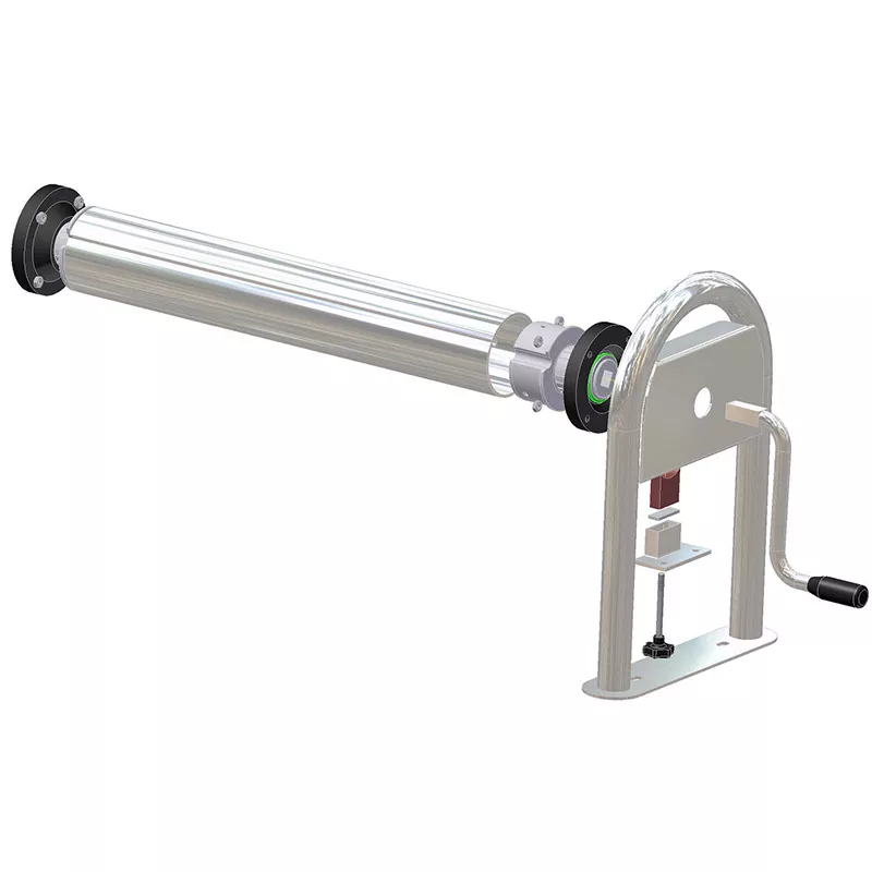 BAC Ronda stationär mit Wandlager Handkurbel Alu 110 mm