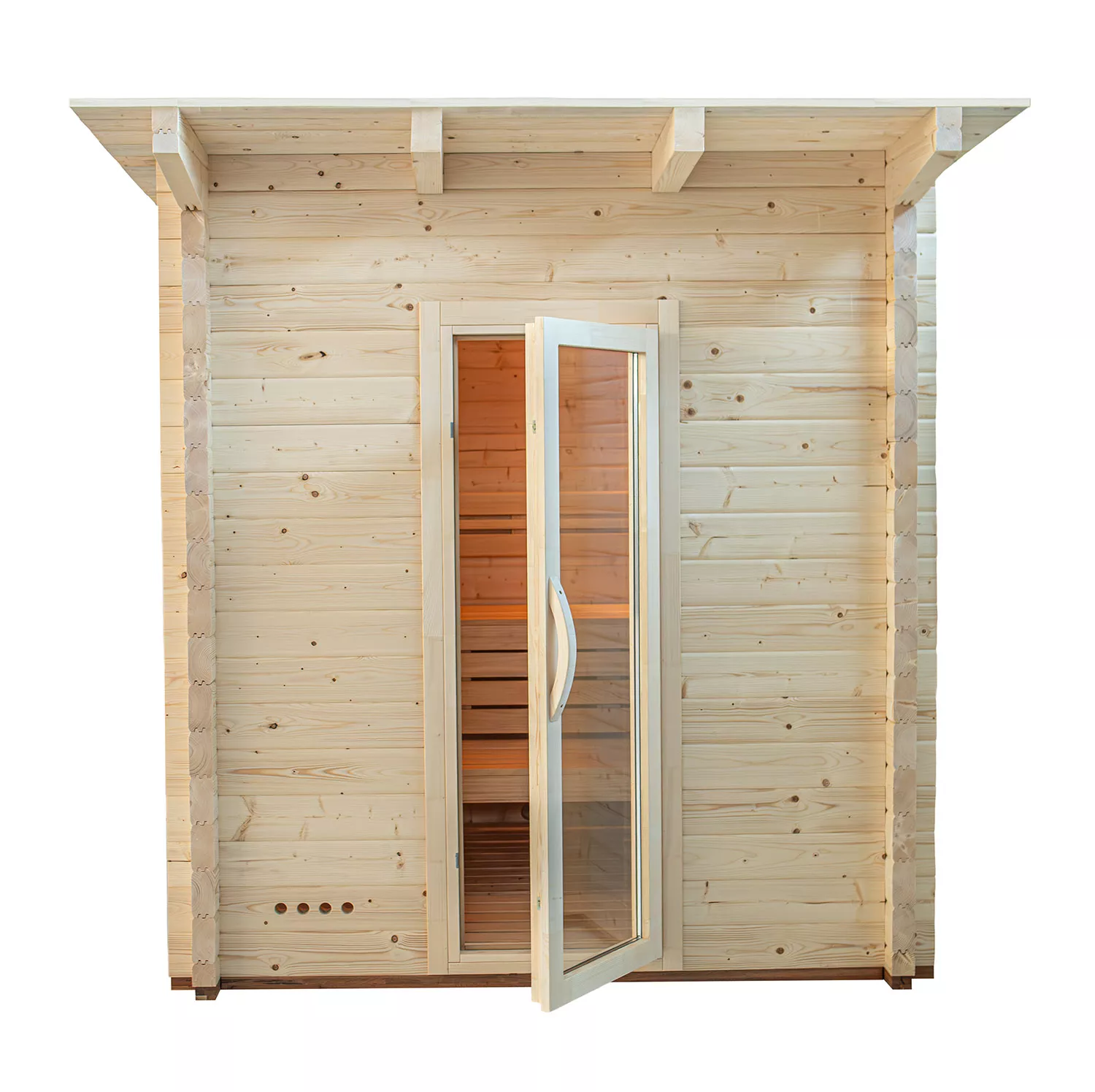 Außensauna Achat mit Pultdach 