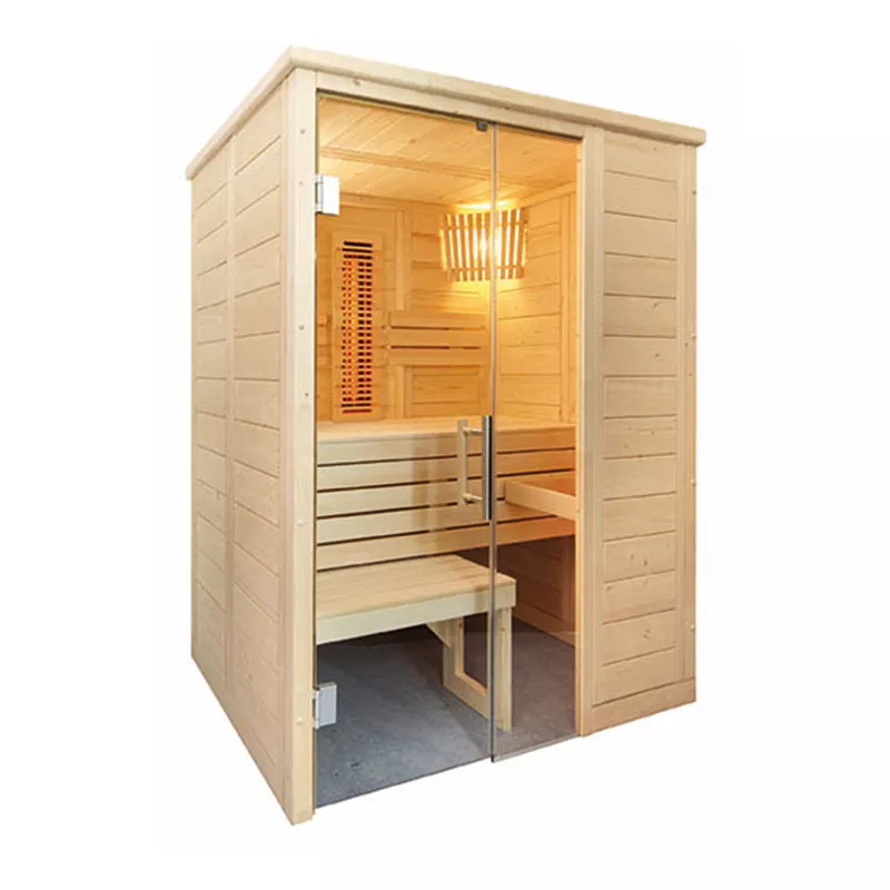 Massivsauna Alaska mini Infra+ Sauna-Infra-Kombi