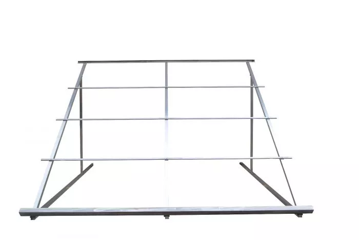 Aufständerung für 6 OKU Solarabsorber 1000 hochkant montiert