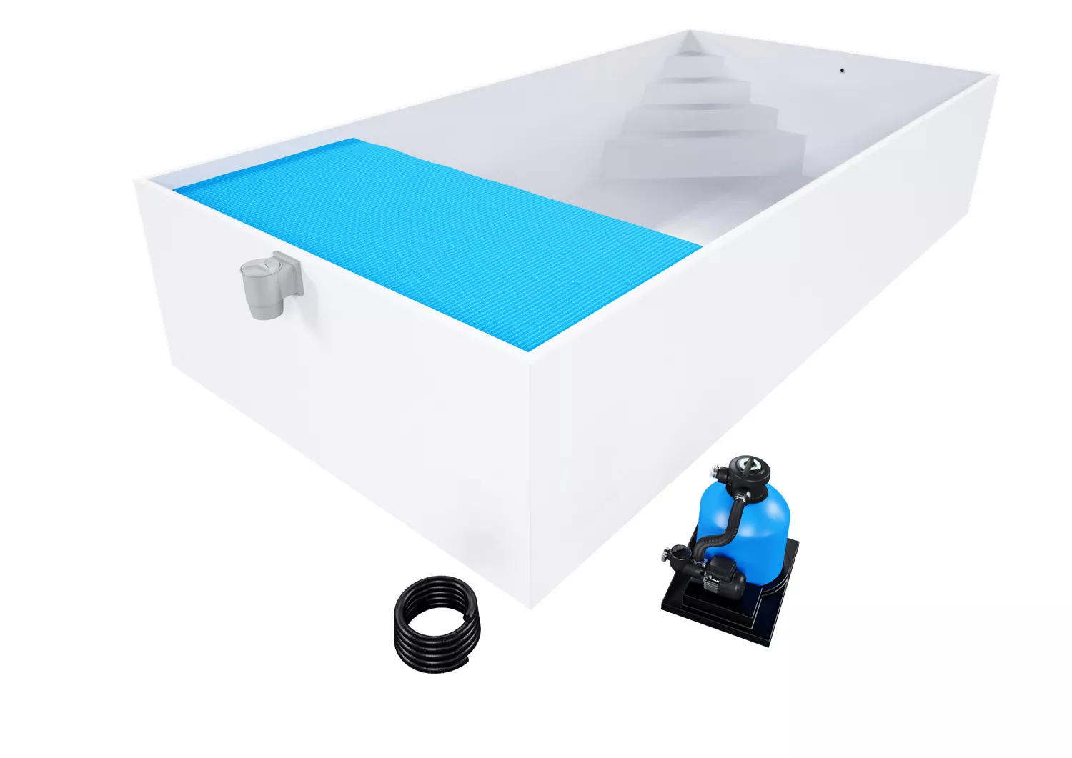isotherm-pool-komplettset-comfort-weiss-mit-ecktreppe-oblique Isotherm-Pool Komplettset Comfort weiß mit Ecktreppe Oblique
