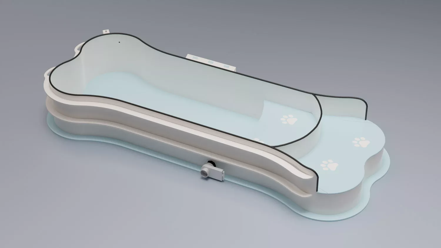 Hundepool_Standard7 Hundepool Standard - Weiß/Blau