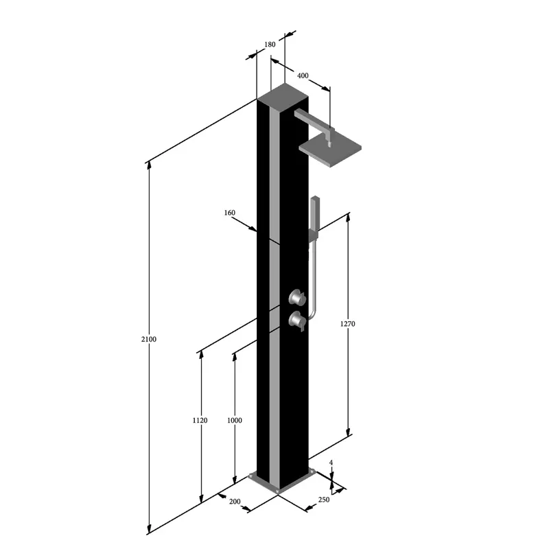706553-2 Ideal Solardusche Kuba