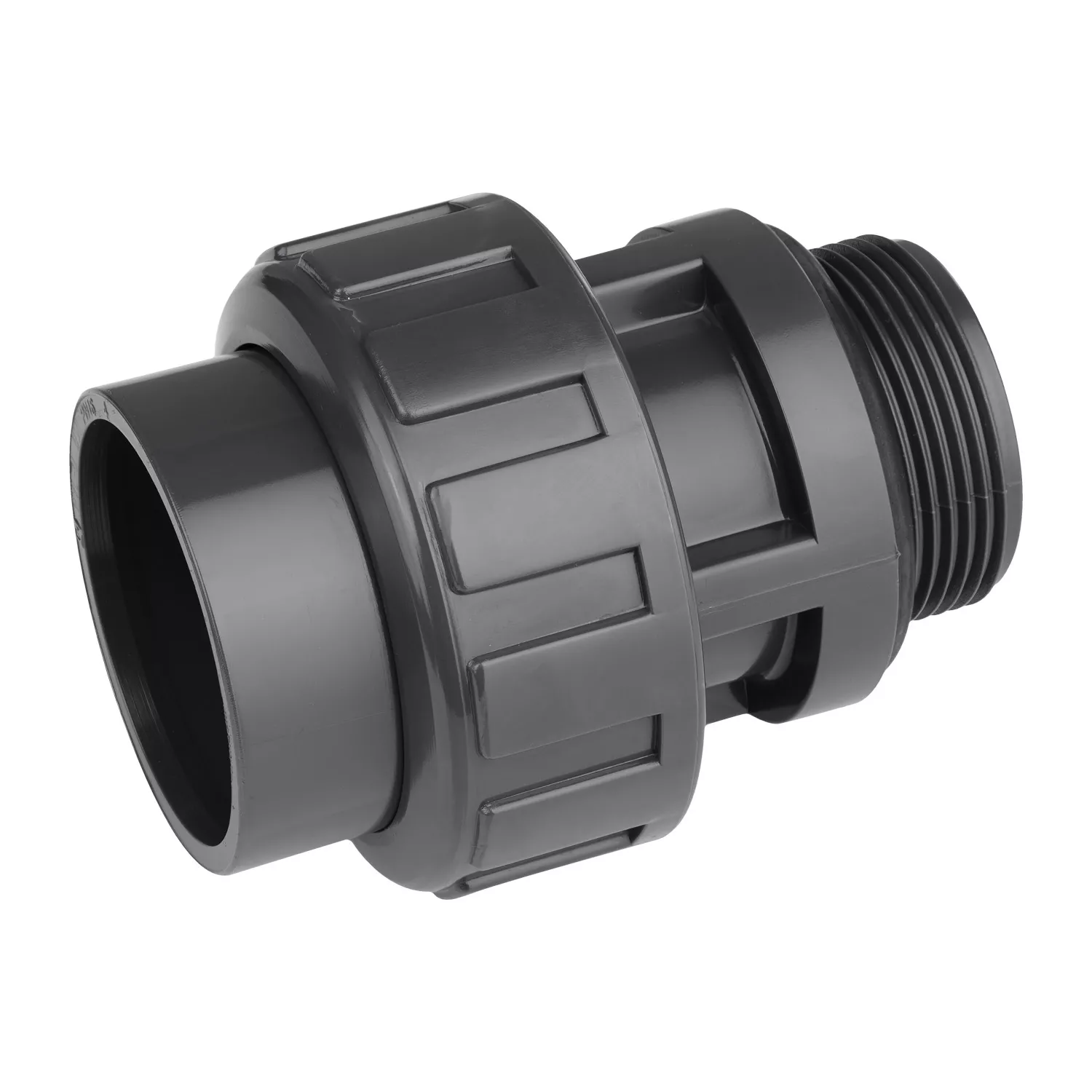 PVC Verschraubung mit Klebemuffe und O-Ring AG 50x1 1/2"