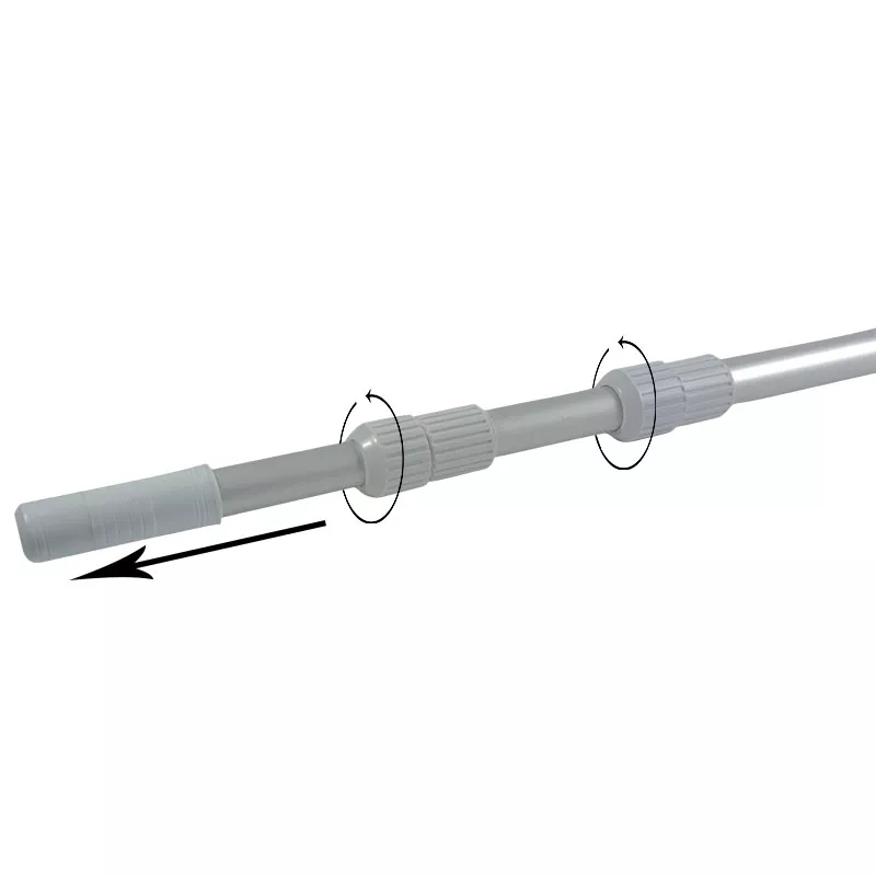 Teleskopstange 3 x 1,50 m Silber 