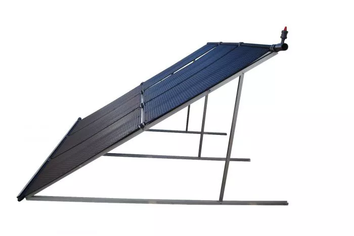 Aufständerung für 6 OKU Solarabsorber 1000 hochkant montiert