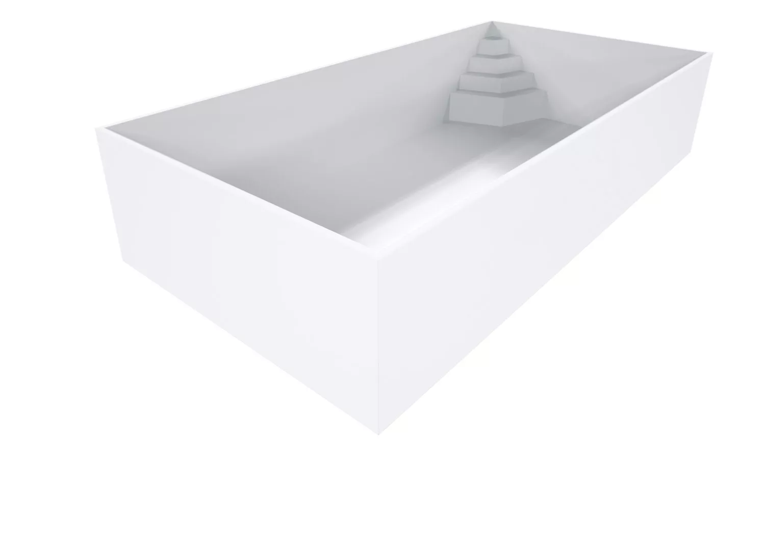 Isotherm-Pool hellgrau mit Ecktreppe Smaragd