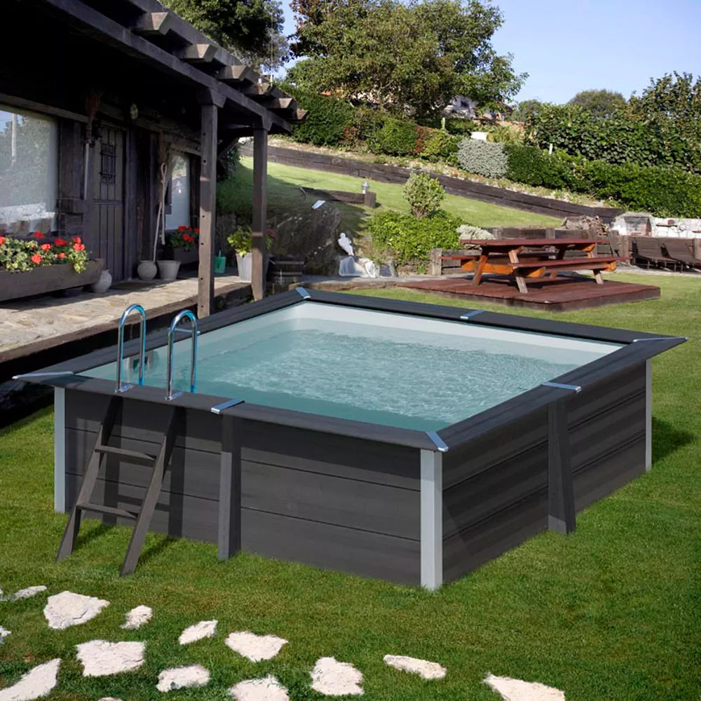 gre-wpc-pool-komplettset-rechteckig-28-od Gre WPC Pool Komplettset Rechteckig Grau - 315 x 315 x 96 cm