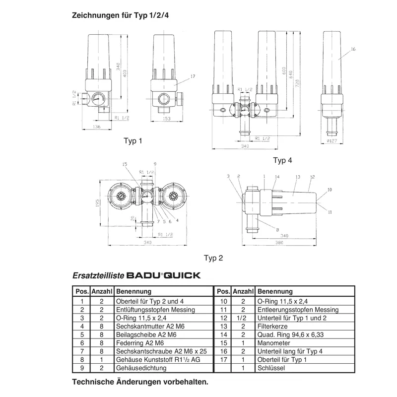2401000014 Unterteil f. BADU Quick Typ 1u.2