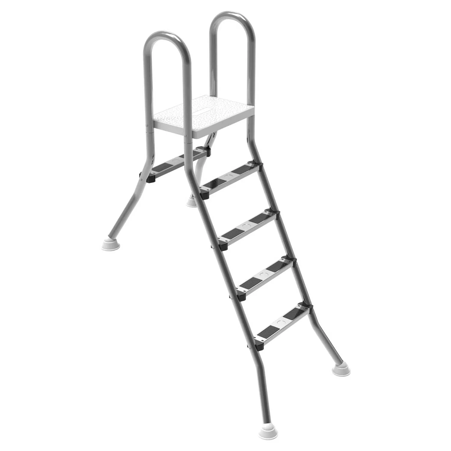 Oku Edelstahl Poolleiter für teileingelassene Becken