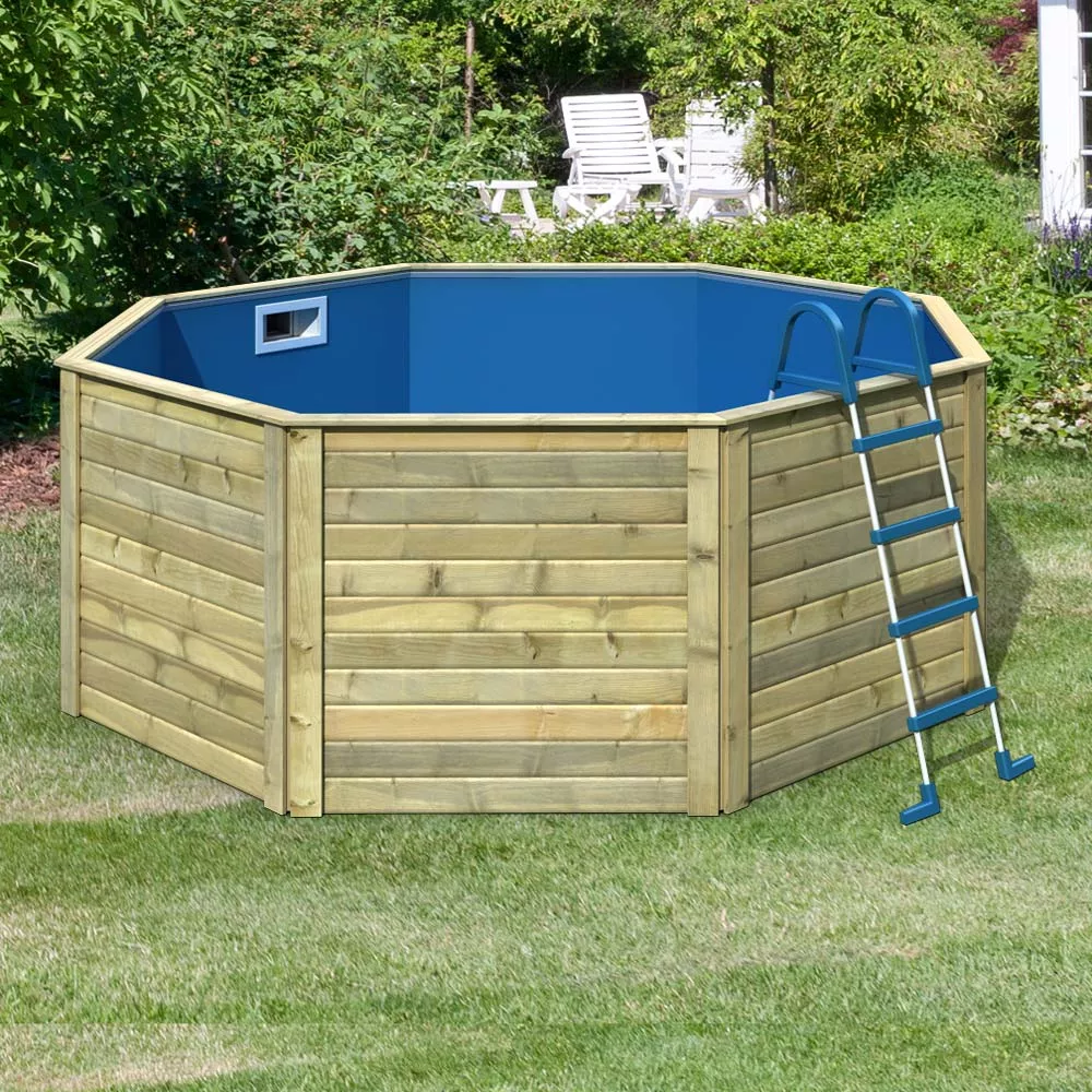 karibu-pool-x0-holzbecken-komplettset-rund-garten Karibu Pool X0 Holzbecken Rund