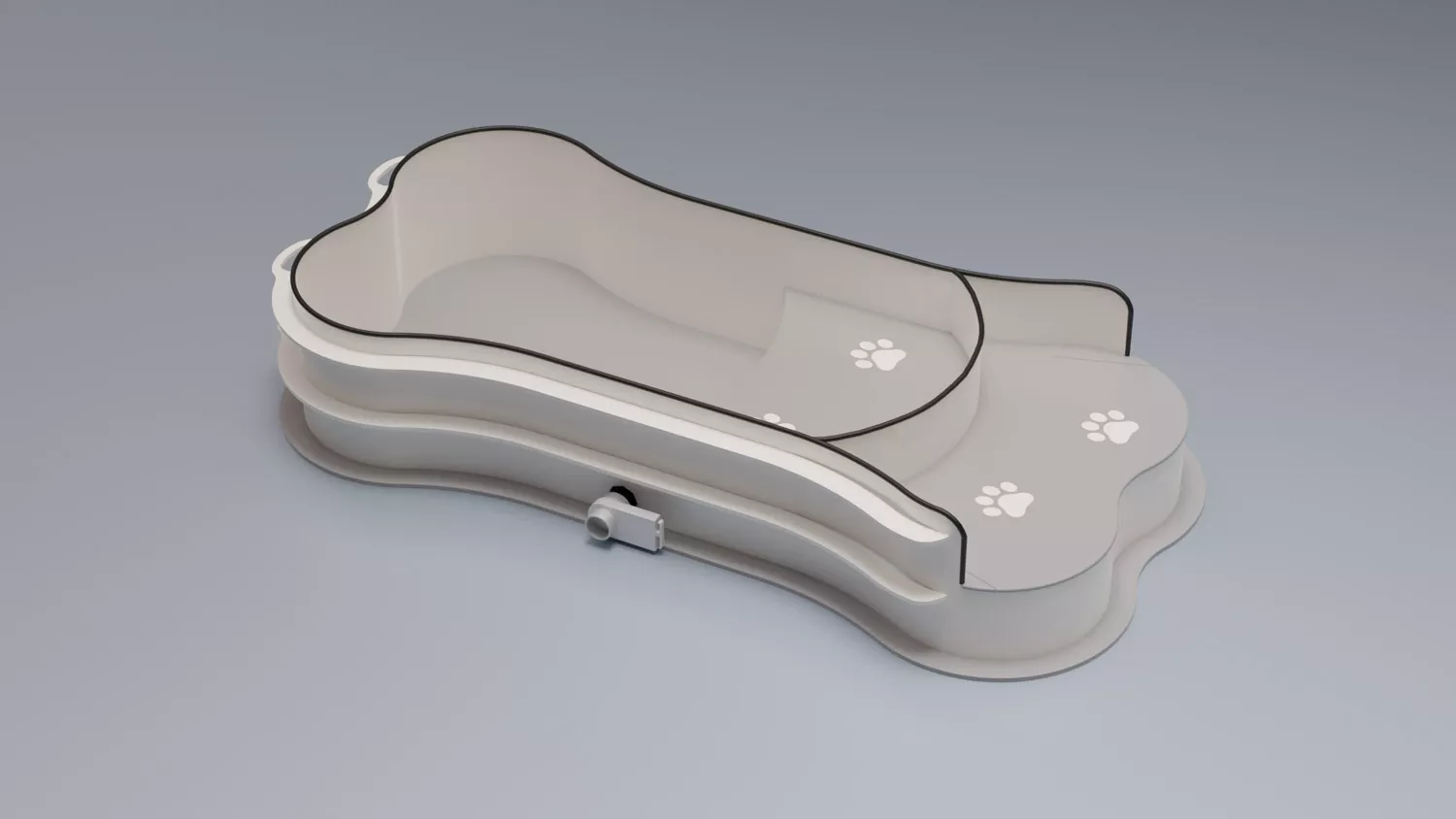 Hundepool_Junior6 Hundepool Junior - Weiß/Grau