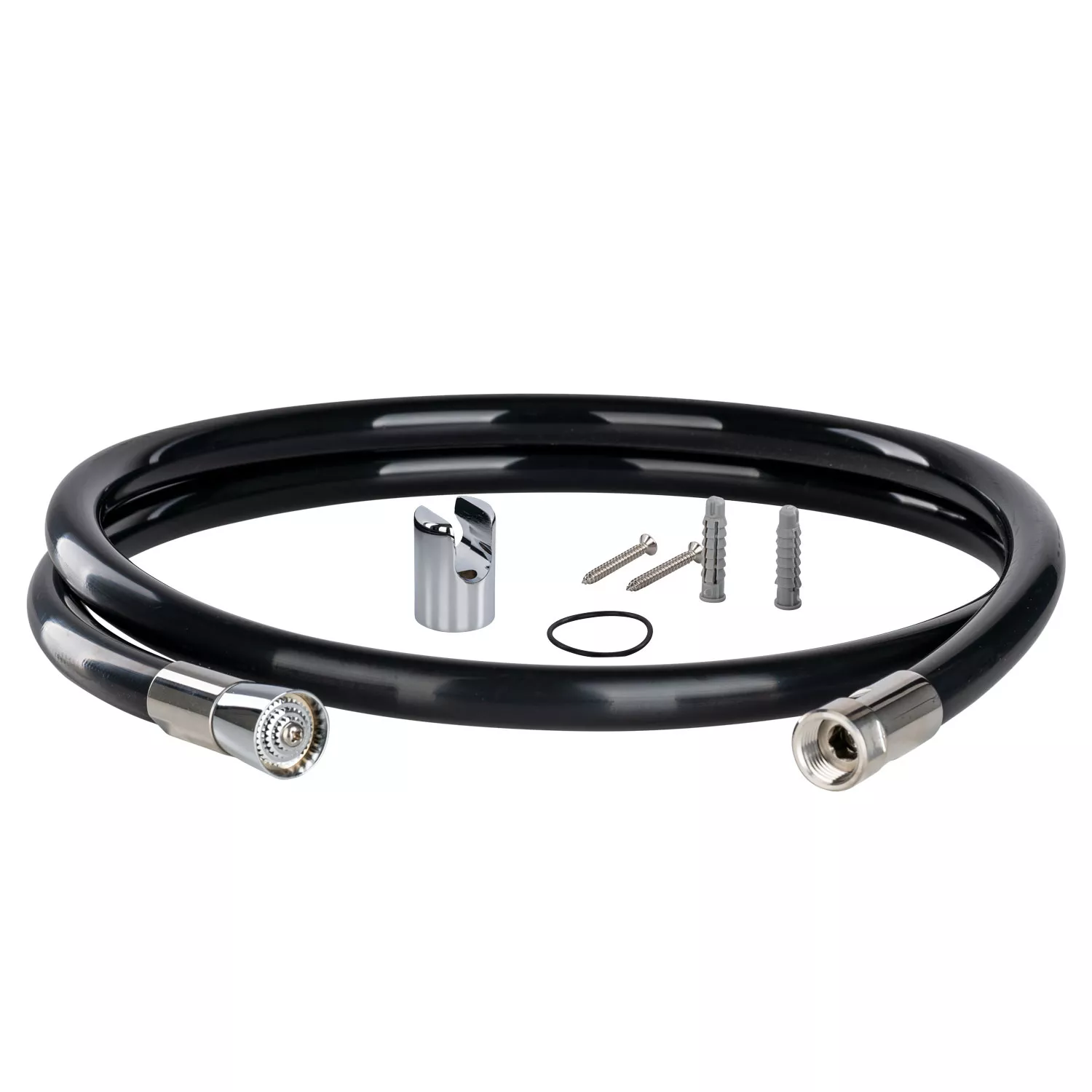 Knauss Kneippschlauch schwarz Siebstrahldüse inkl. Halterung - 2m