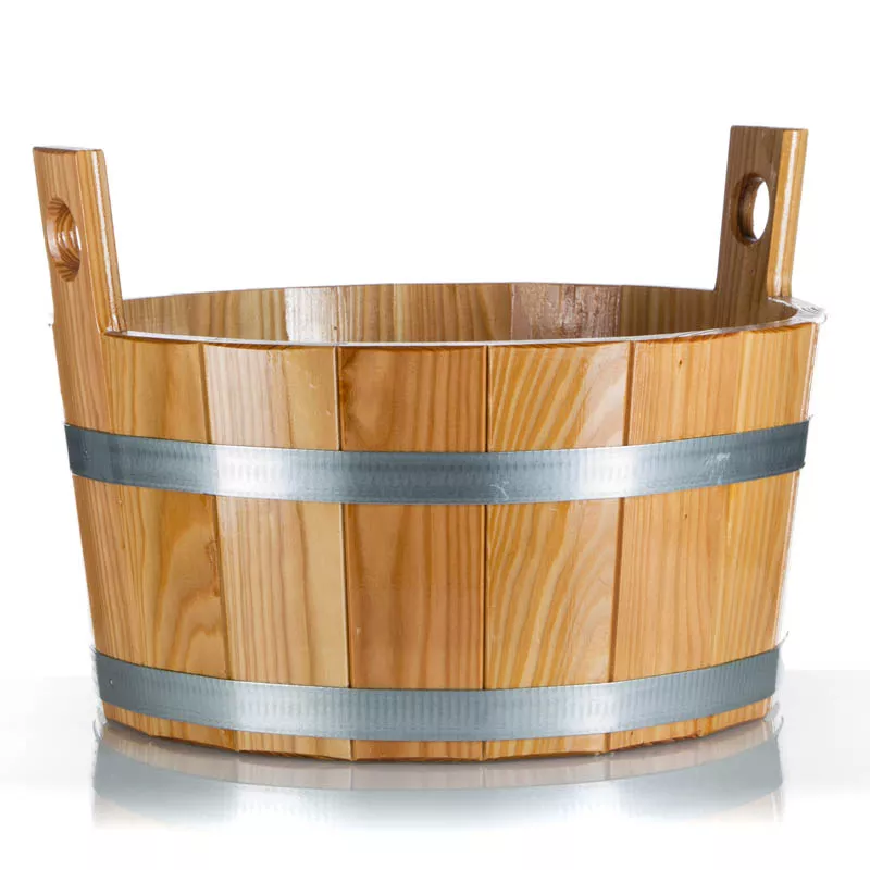 Fußwanne Lärche 16 L innen und außen transparent hygieneversiegelt