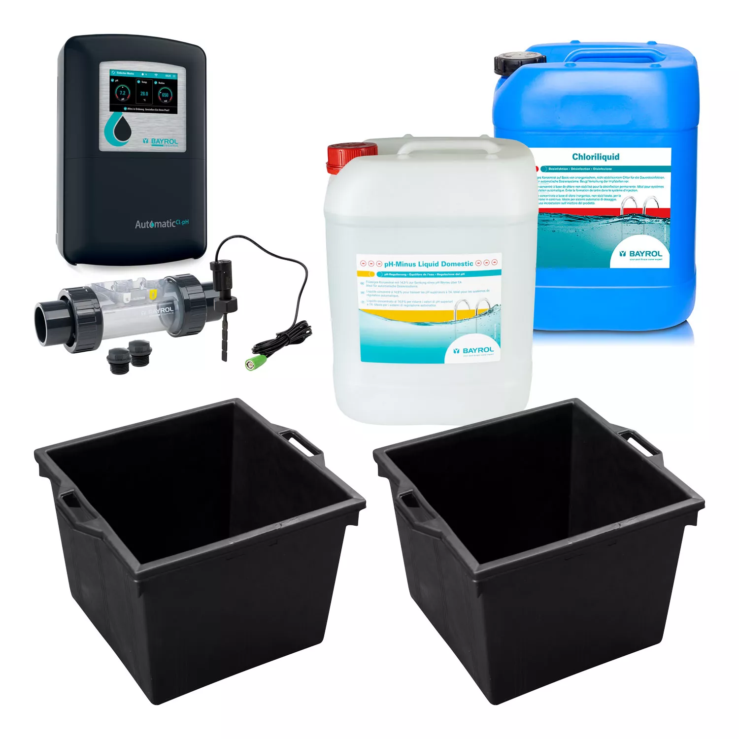 technikset_basic_dosieranlage_zubehor Pooltechnik Komplettset Basic GFK