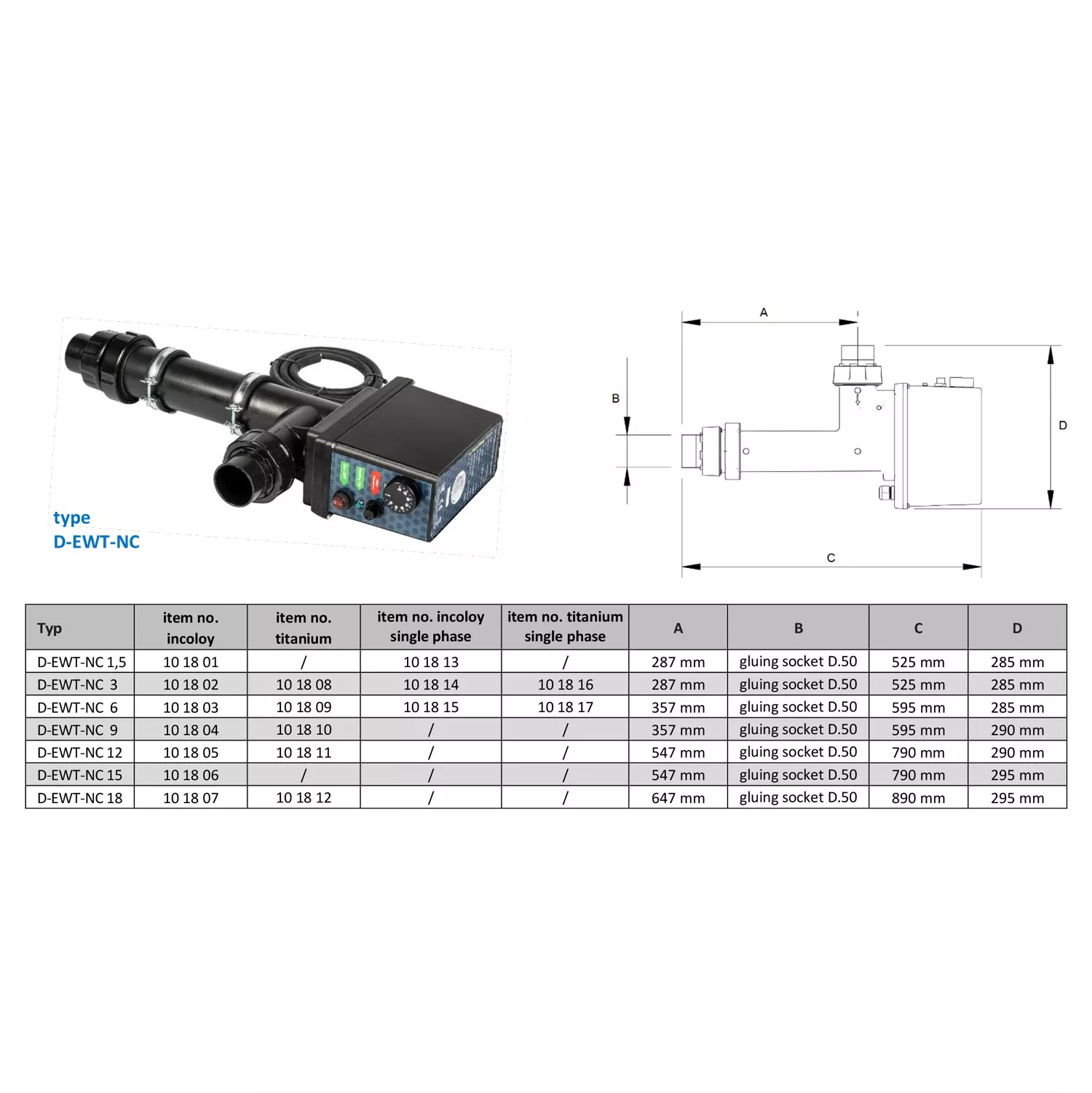dapra-neo-compact-elektrowaermetauscher-abmessungen Dapra Neo Compact Incoloy-Elektrowärmetauscher 230 V - D-EWT-NC 1,5