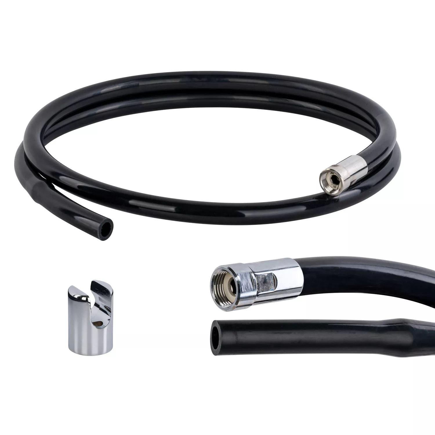 Knauss Kneippschlauch schwarz Vollstrahlschlauch inkl. Halterung - 2m