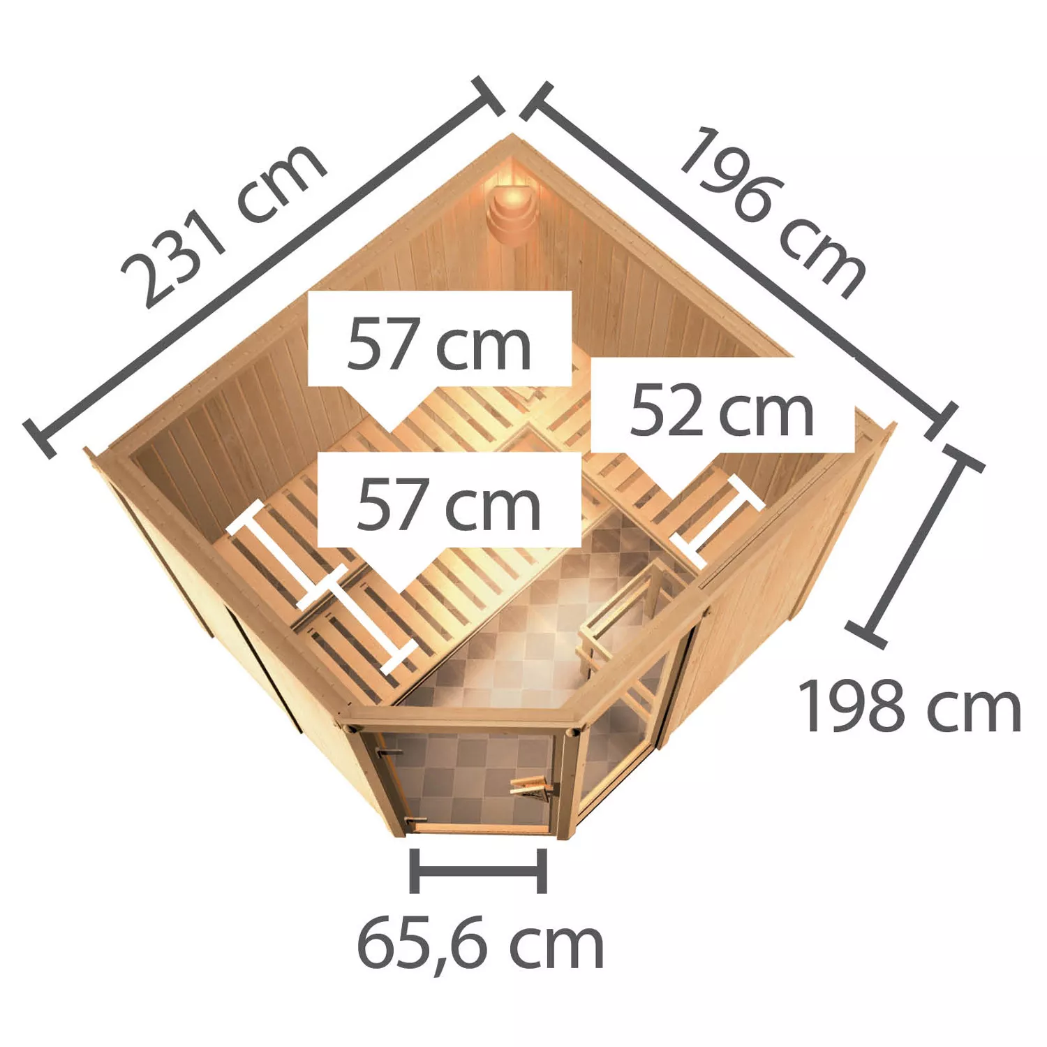 Karibu Exklusiv Fiona 3 Bio Systemsauna 
