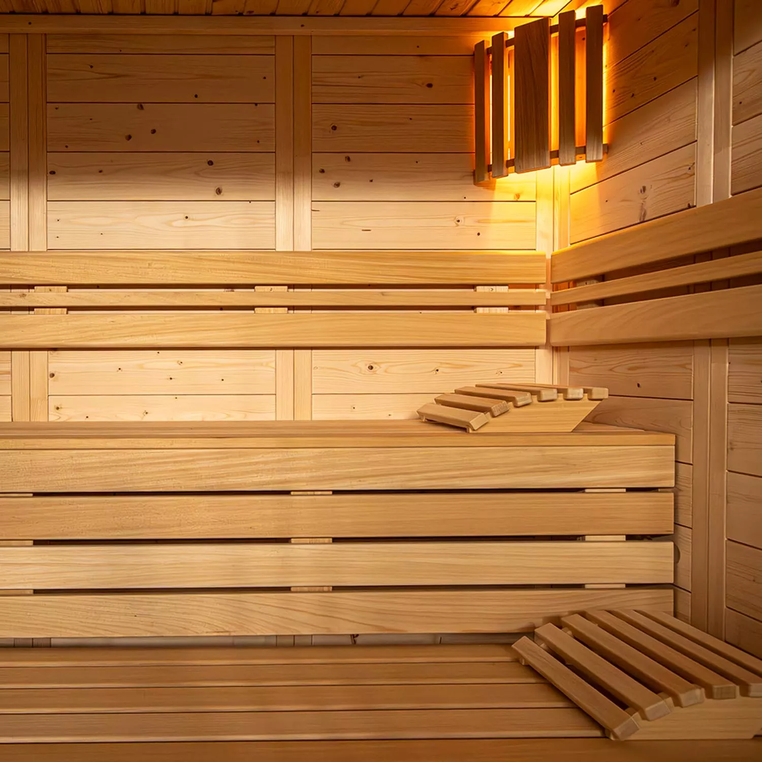 Blockbohlensauna Brillant 5-Eck 1.99x1.99 m 