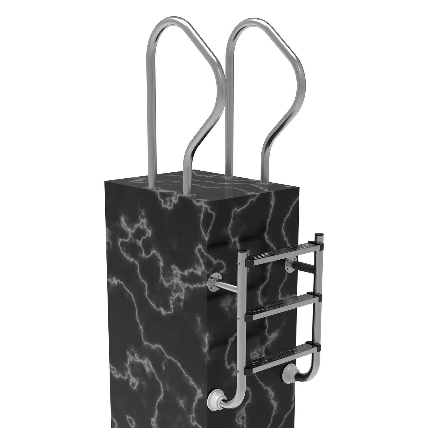 Oku Edelstahl Poolleiter geteilt - 3-stufig