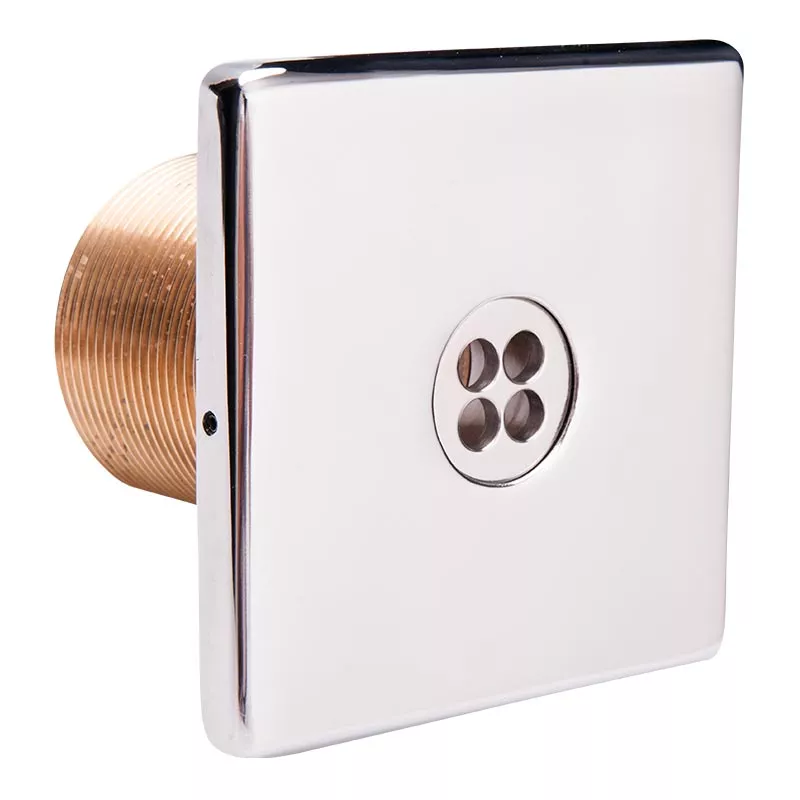 Einlaufdüsen für Fliesenbecken 103 x 103 mm mit Bl ende und Kugel 4 x 8 mm
