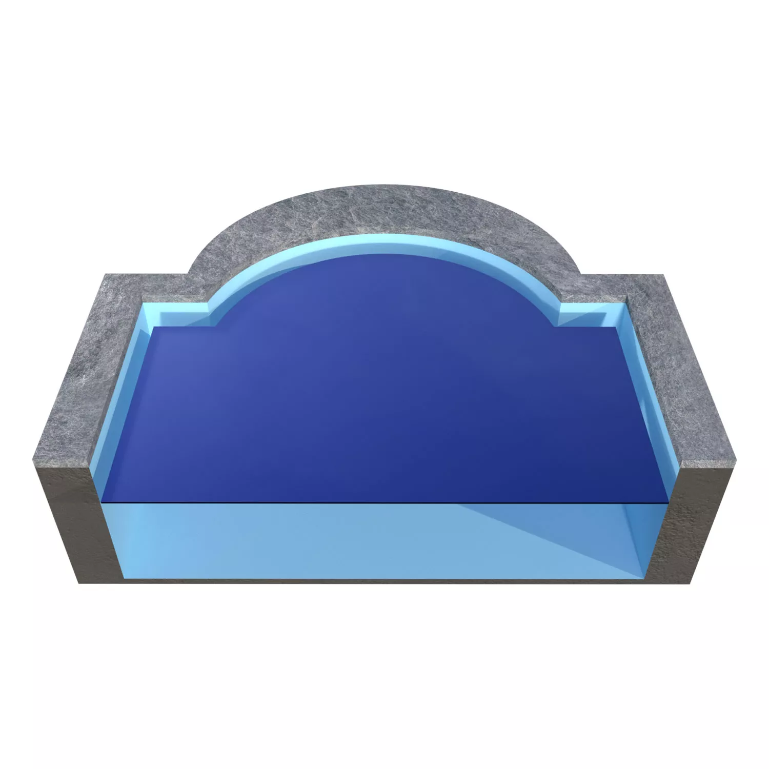 Poolpowershop Thermosafe Isolierabdeckung Ausschnitt für Römische Treppe