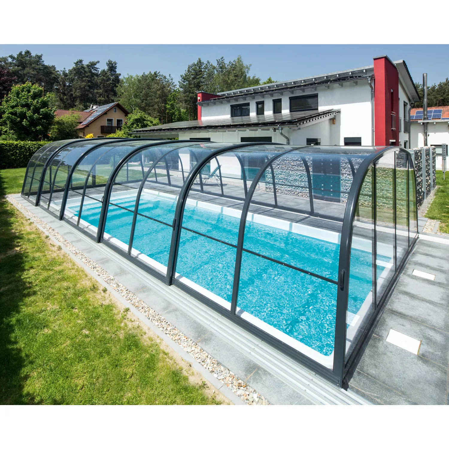Schwimmbadüberdachung Harmonie Plus 8,00 x 4,00 x 2,10m