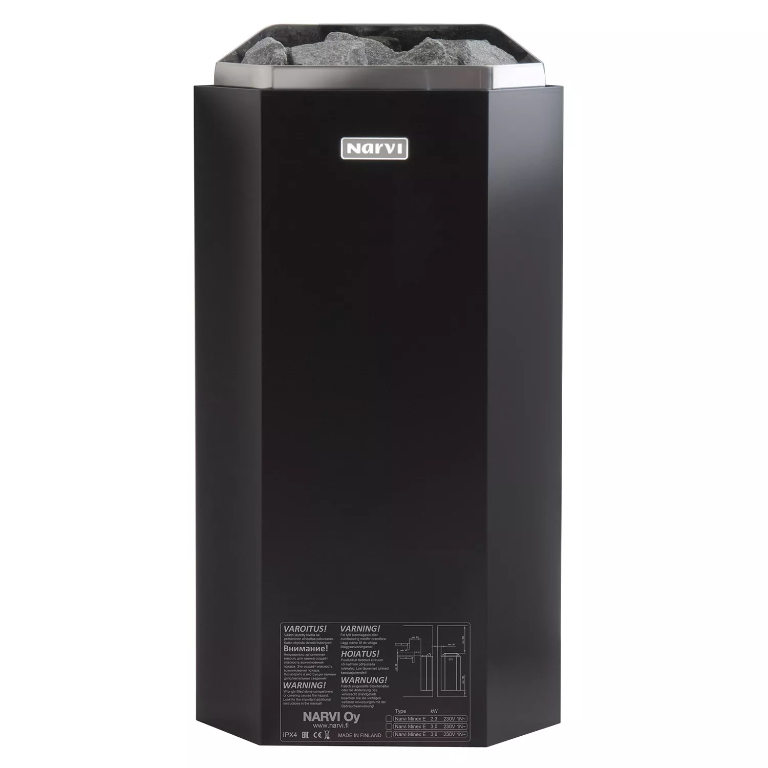 Narvi_Minex_E_Schwarz__kW_Saunaofen_ohne_Steuerung1 Narvi Minex E Saunaofen - 3,6 kW