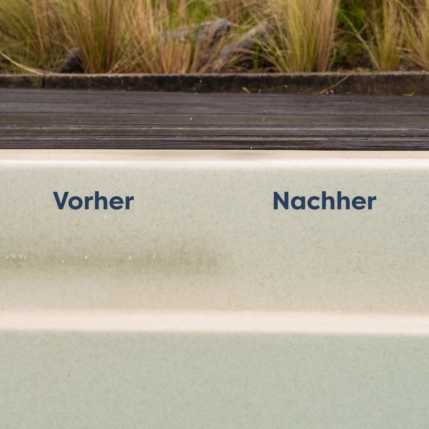 ultrapool-randrein-vorher-nachher Ultrapool RandRein Pflegeset mit Spezialbürste