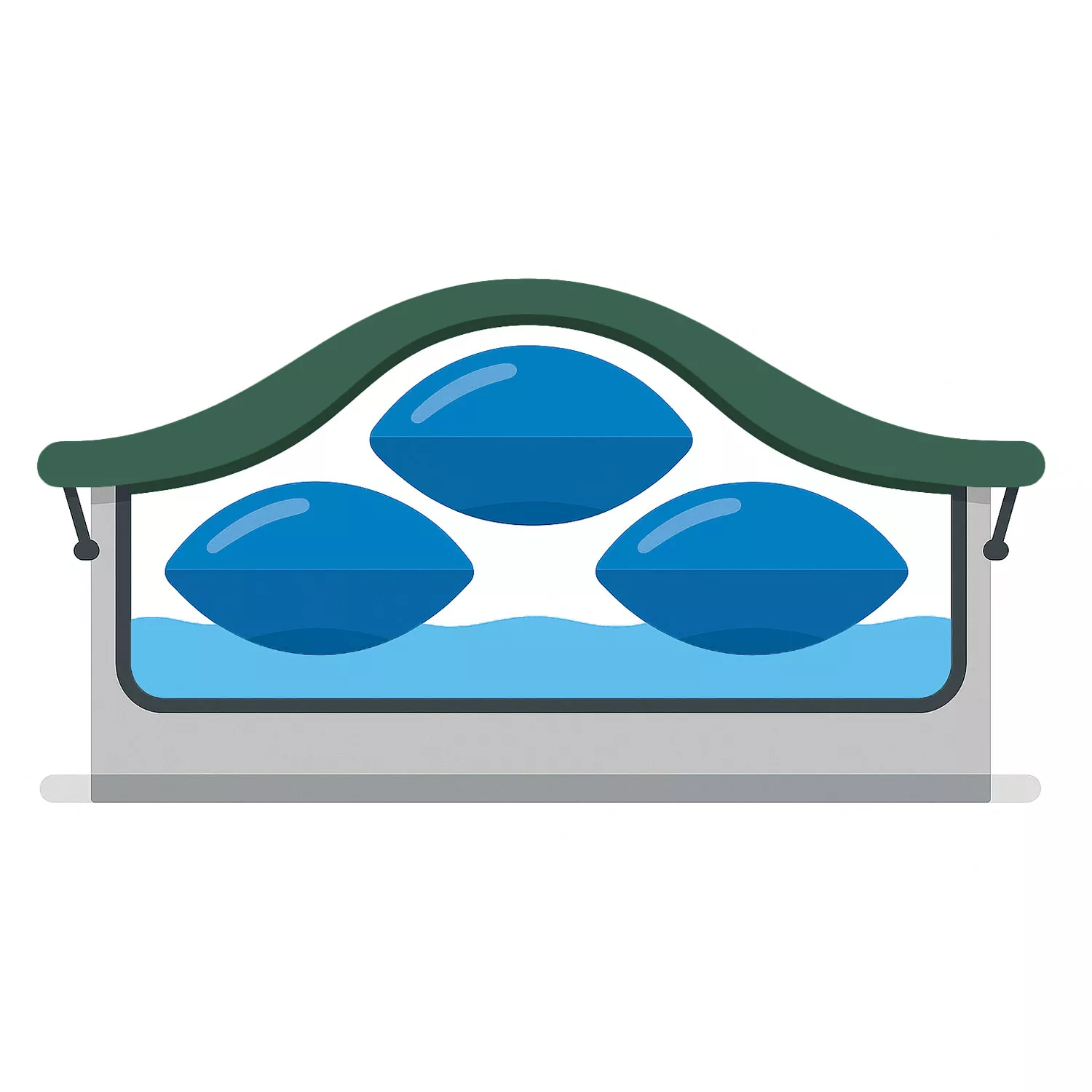 poolkissen-grafik Poolkissen Winter-Set 10-teilig
