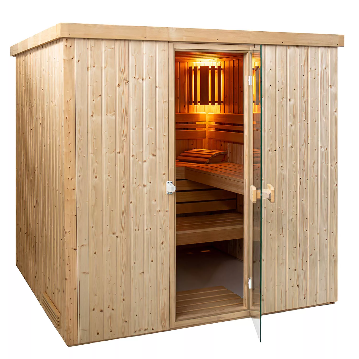 new-holzmanufaktur-sauna-classic-4-eck--3 Elementsauna Typ Classic 2,01 x 1,39 x 1,98 m