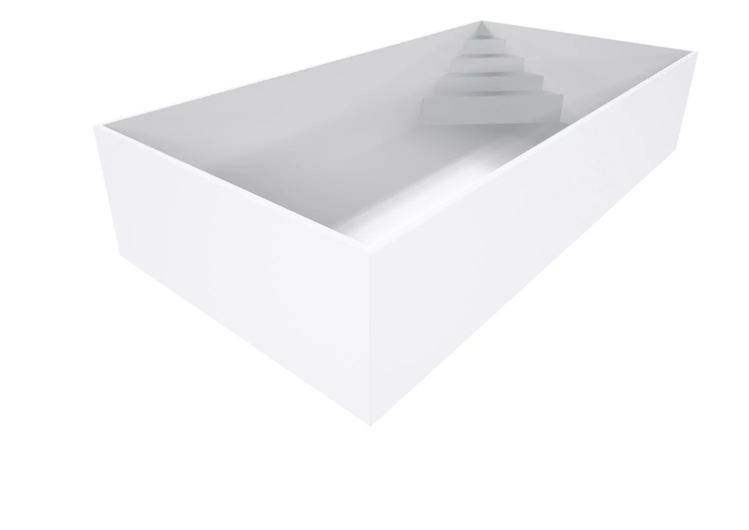 Isotherm-Pool hellgrau mit Ecktreppe Oblique