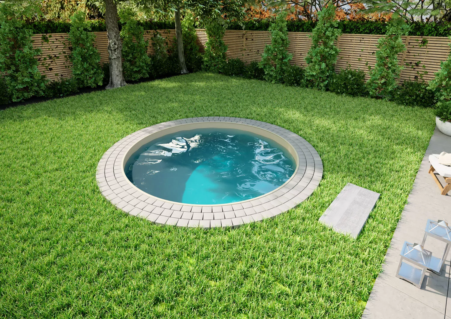 Stahlwandpool Rund Sand 0,8 - D 3m, Tiefe 1,50m 