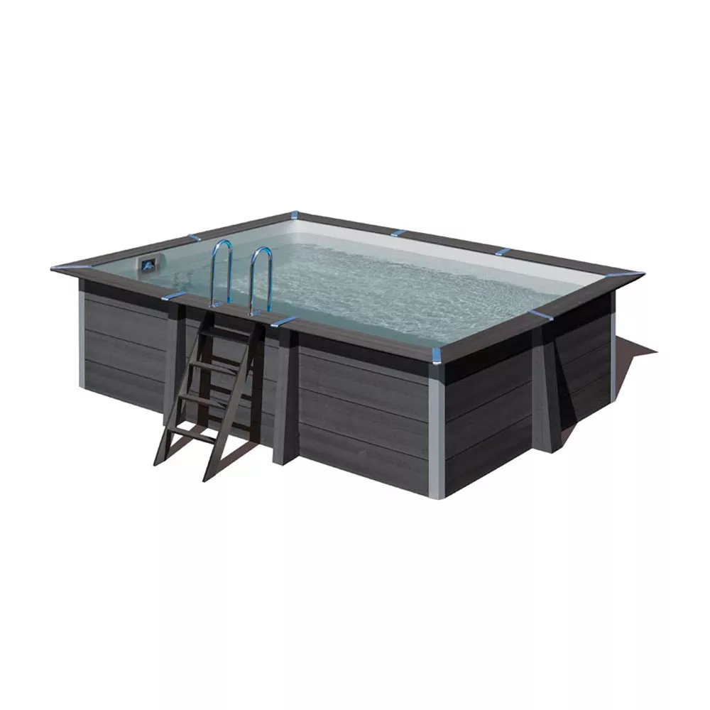 gre-wpc-pool-komplettset-rechteckig-46 Gre WPC Pool Komplettset Rechteckig Grau