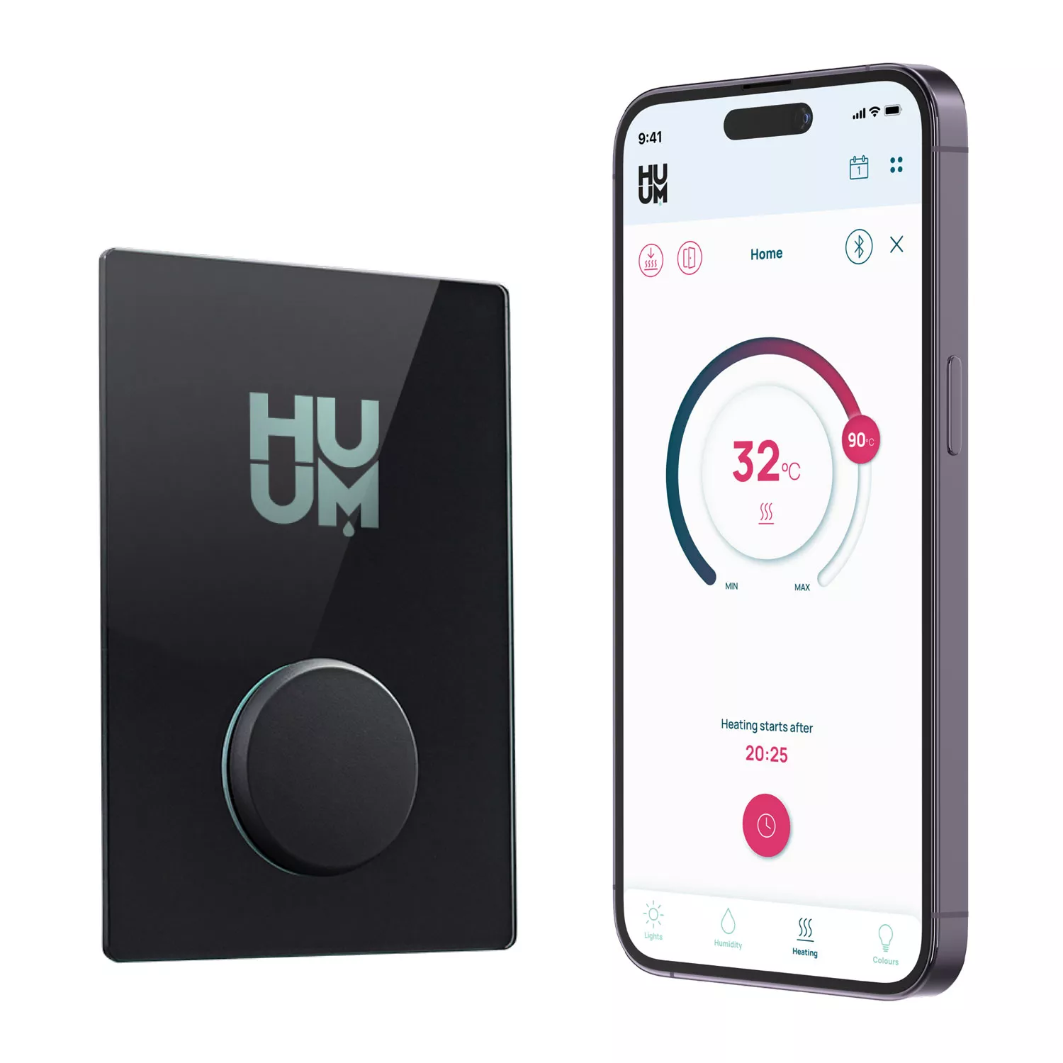 HUUM Uku 4.2 Saunasteuerung WiFi - Glass Black Farbe wählen: Glass Black