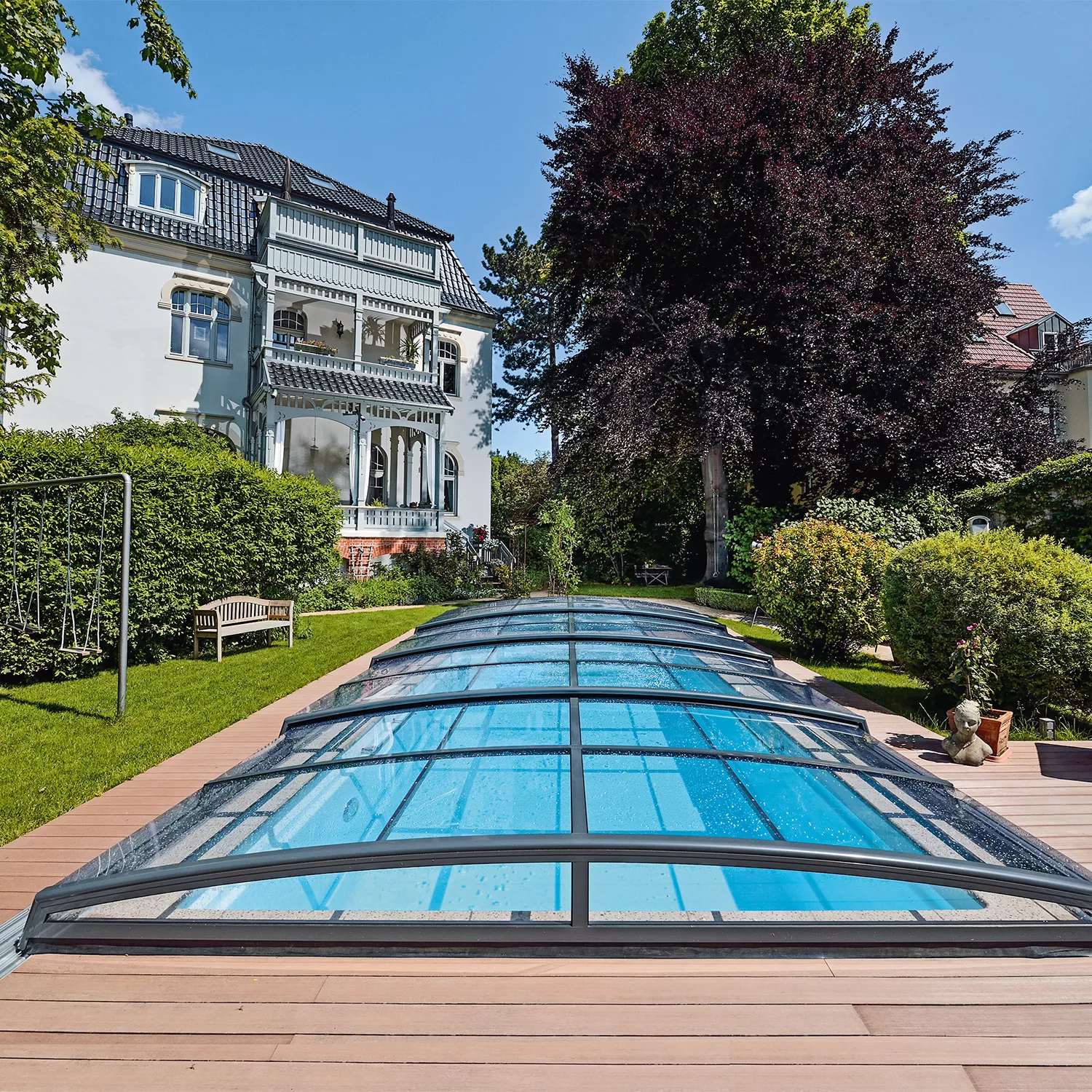 Schwimmbadüberdachung Visual 8,00 x 4,00 x 1,00 m