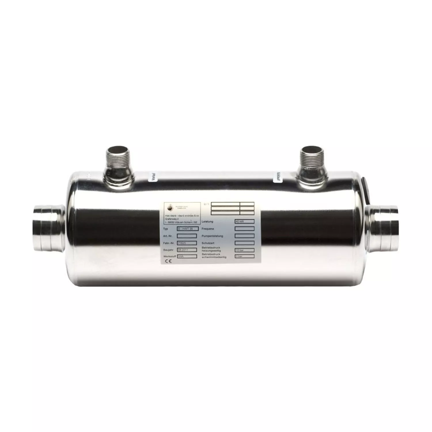 Dapra Classic Line Hochtemperatur Edelstahl-Wärmetauscher - D-HWT 35