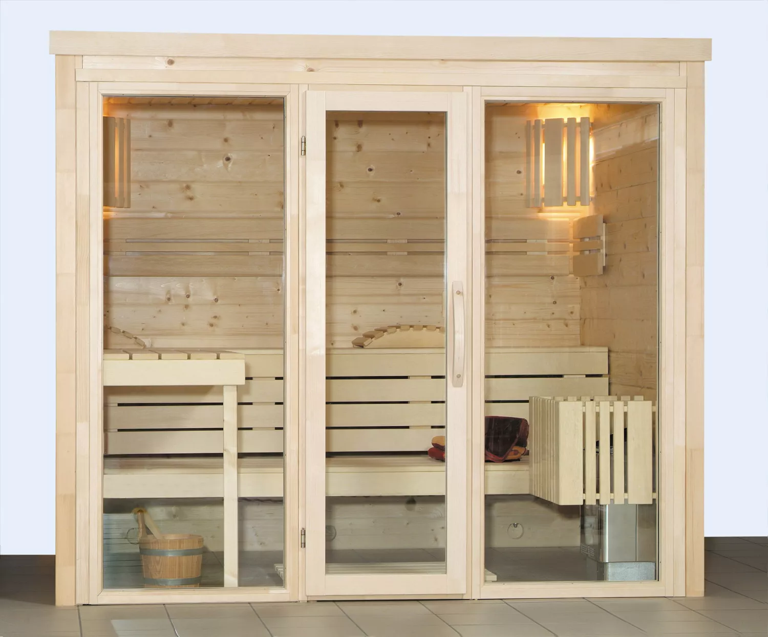 Holzrahmentuer-mit-Schwelle NEW Holzrahmentür ISO Glas klar mit Schwelle