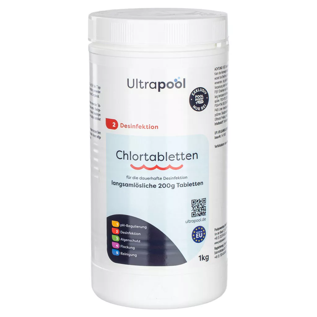 Ultrapool langsamlösliche 200 g Chlortabletten - 1 kg