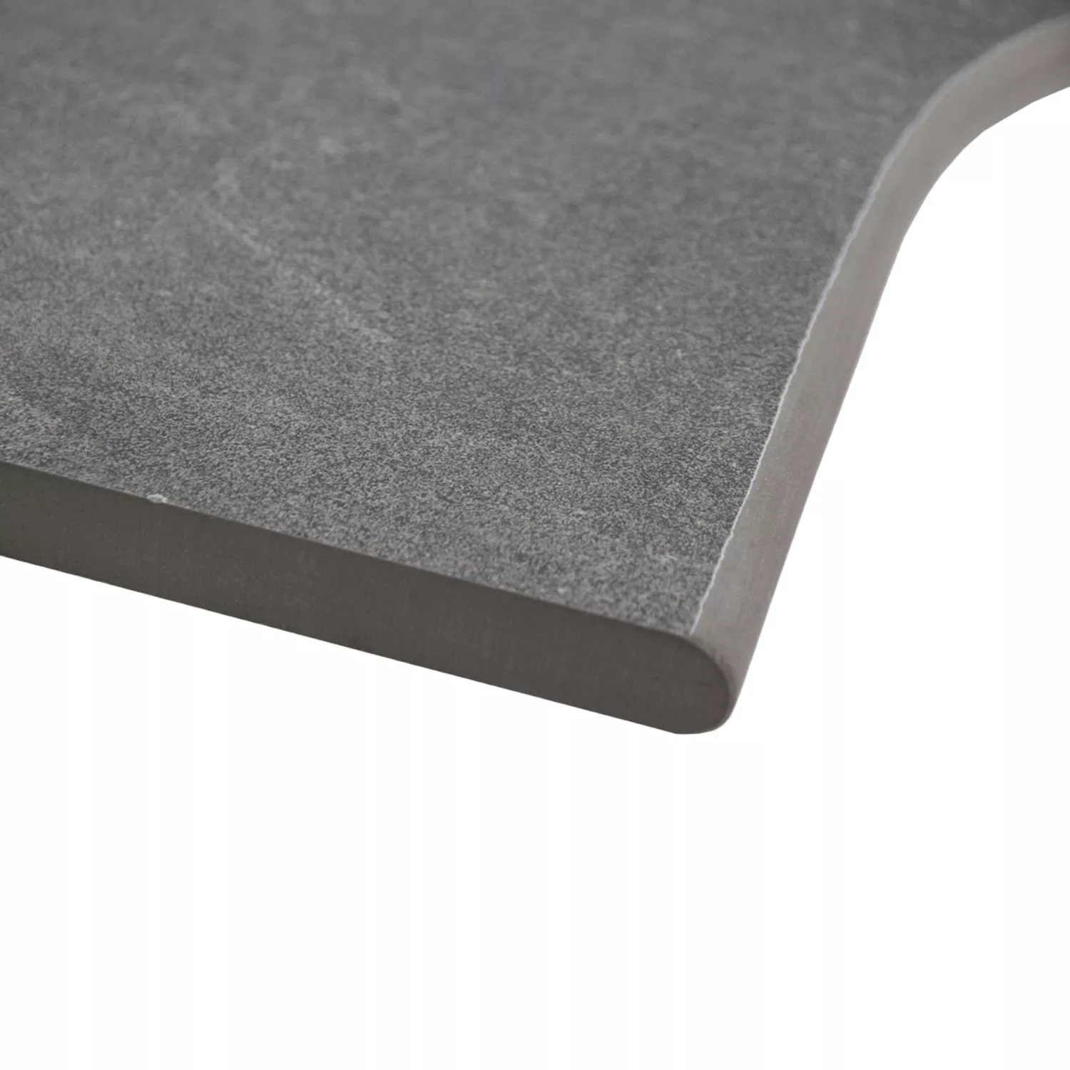 Trend Keramik Earthstone Nero 135 mm Radius Innenecke - 60 x 60 cm