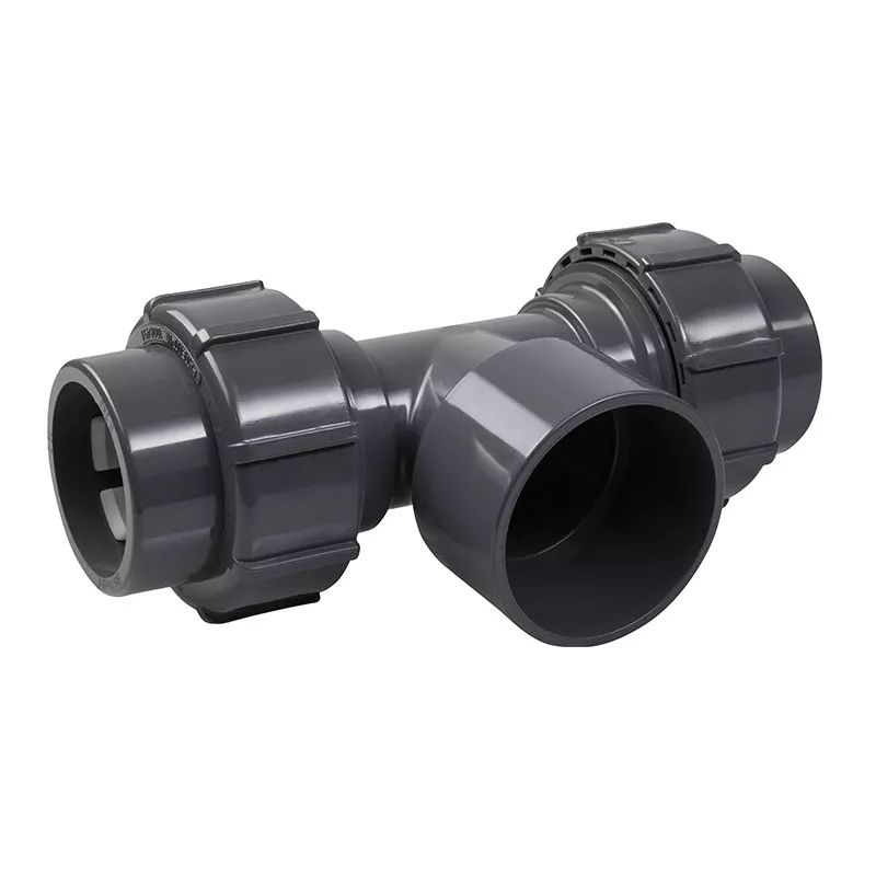 Flexfit T Stück 90 Grad Klemm Klebemuffe Klemm 50 x 63 x 50 mm