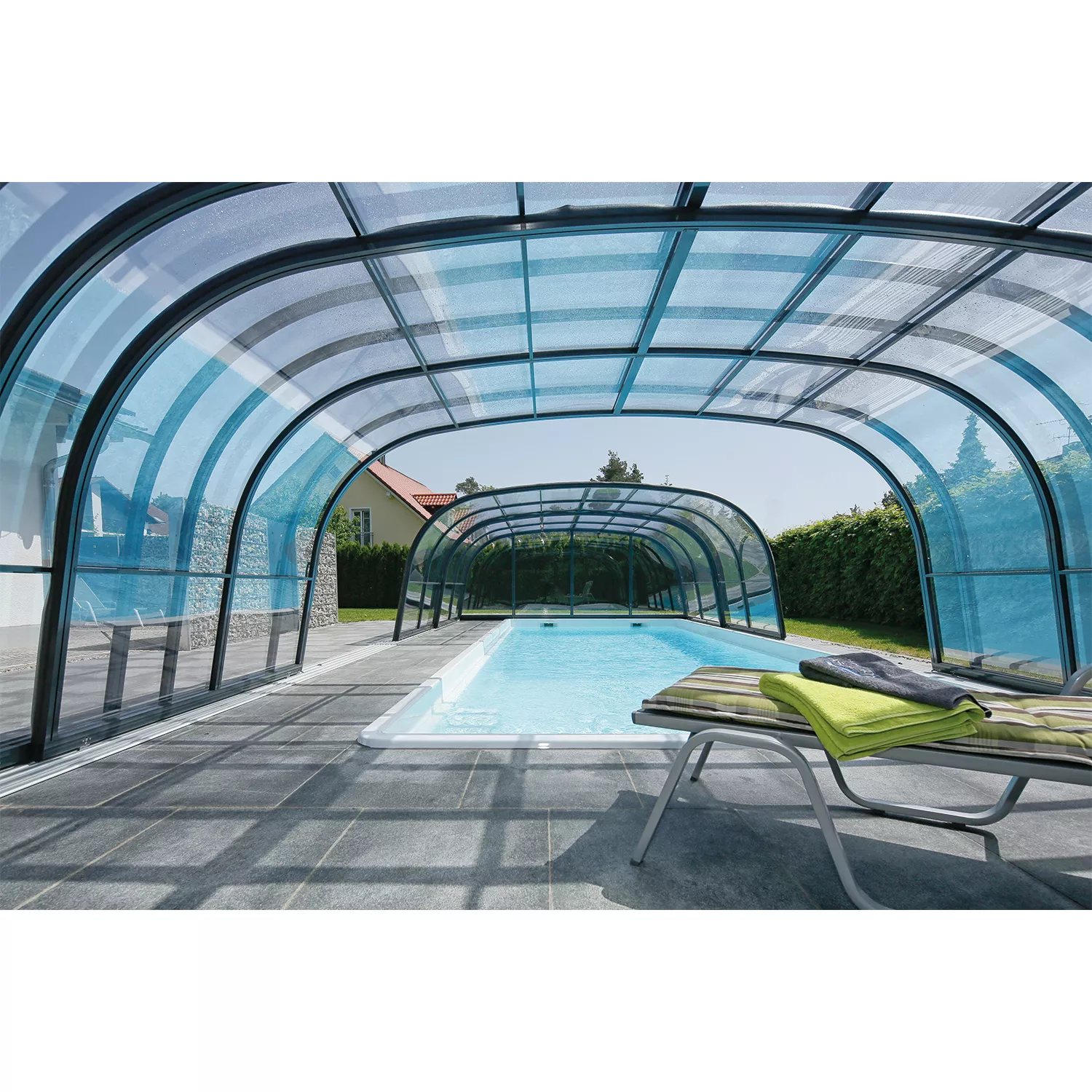 Schwimmbadüberdachung Harmonie Plus 8,00 x 4,00 x 2,10m
