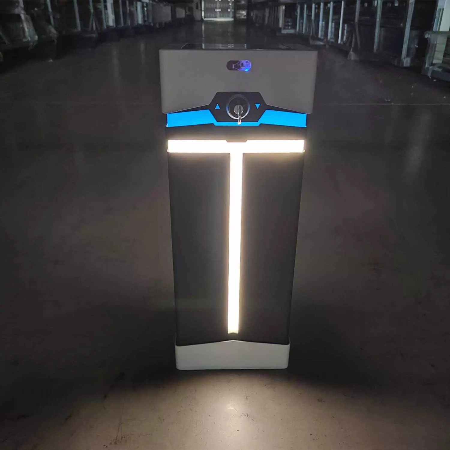 Poolpowershop Oberflur Aufrollvorrichtung T-Light - weiß-grau