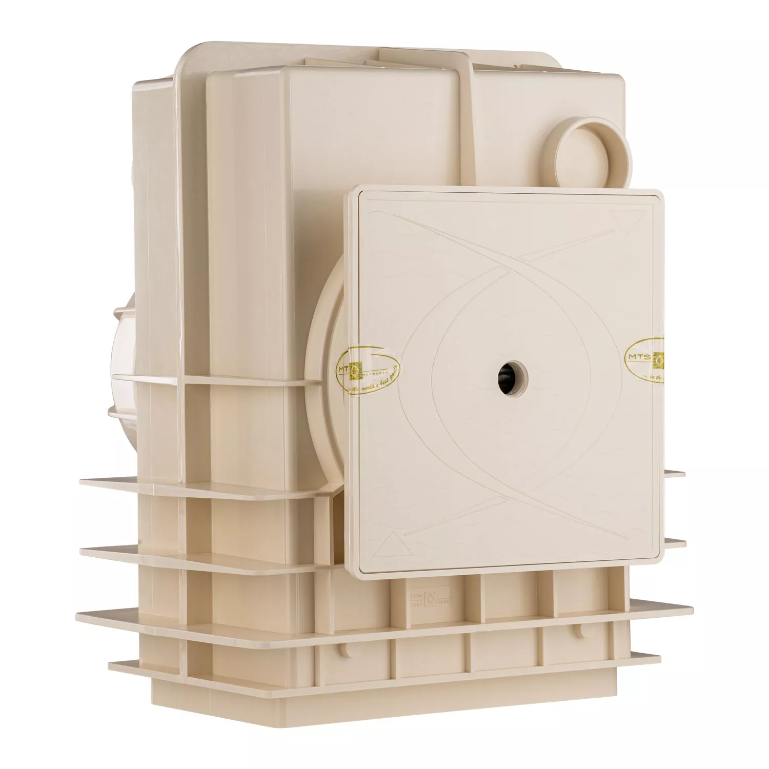MTS Einbauskimmer V20 mit ABS Flansch für Folienbecken cremeweiß