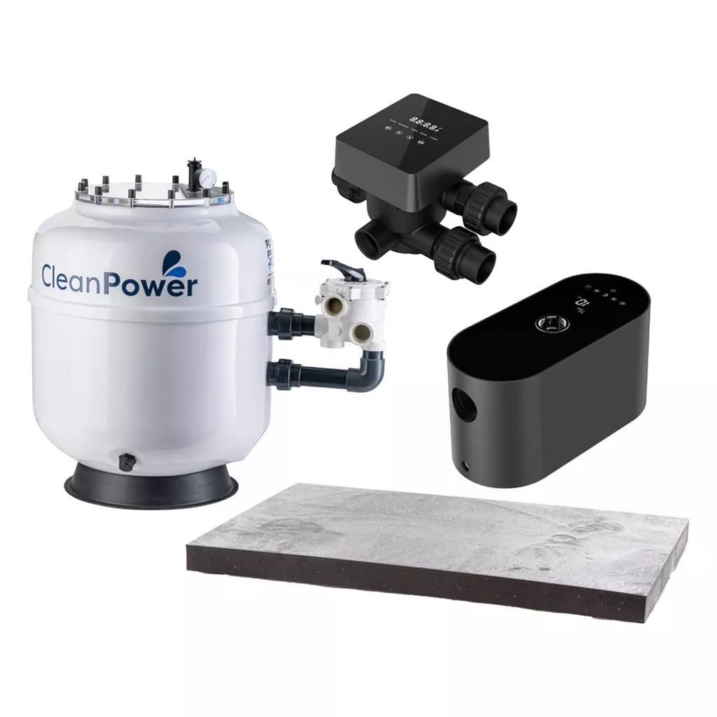 Sandfilteranlage CleanPower Premium GFK 765 mm mit Invermaster IM30 VS und iWash