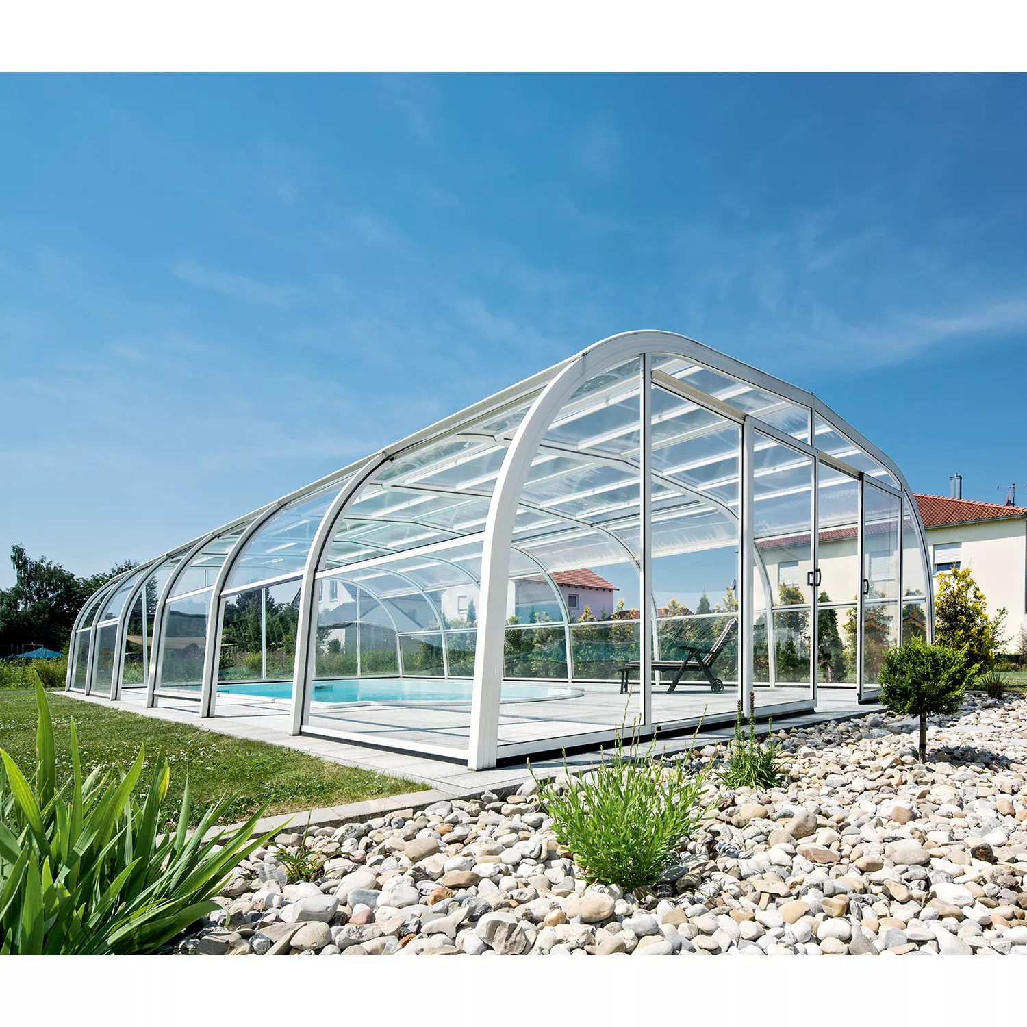 Schwimmbadüberdachung Galaxy I 8,59 x 5,50 x 2,57 m