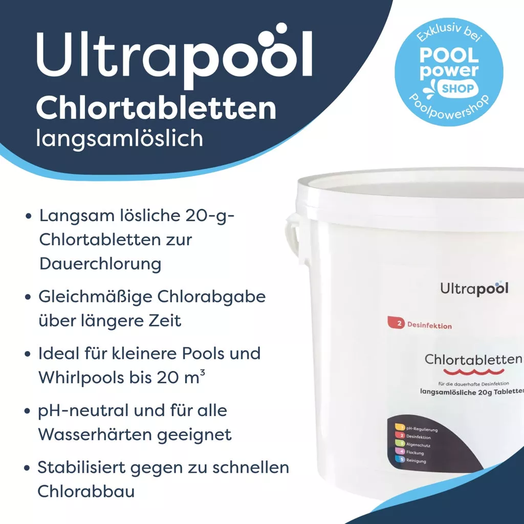 Ultrapool langsamlösliche 20 g Chlortabletten - 5 kg