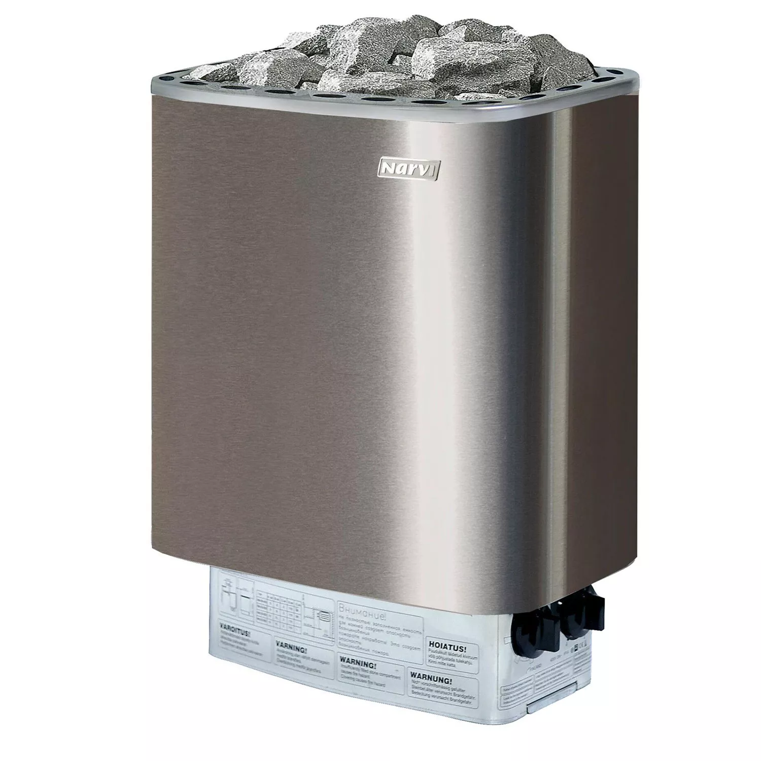 Narvi Fjäll 600 Edelstahl Saunaofen mit integr. Steuerung - 6 kW