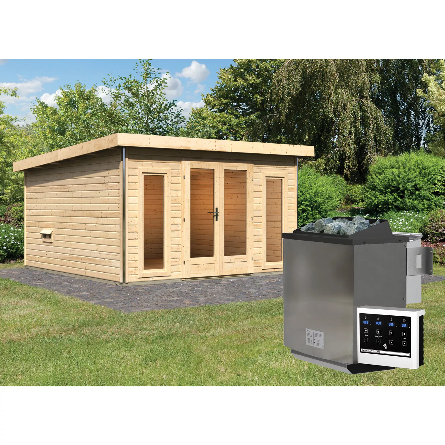 karibu_comfort_mainburg_bio_aussensauna_natur_0 Karibu Comfort Mainburg Bio Außensauna natur