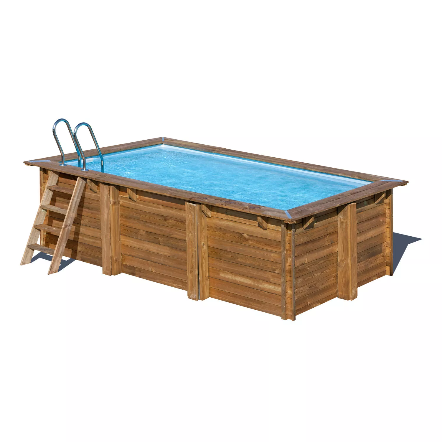 Gre Holzpool Komplettset Rechteckig Blau